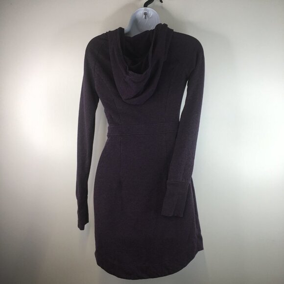 Athleta Purple Power Down Hooded Dress Front Pockets Size XXS - Picture 6 of 11